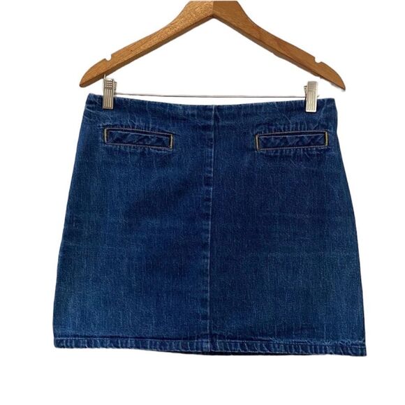 Vintage Old Navy Mini Jean Denim Skirt Y2K 2000s Hipster - Picture 1 of 9